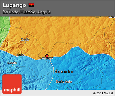 Political 3D Map of Lupango