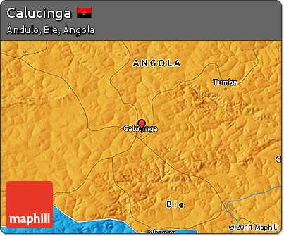 Political 3D Map of Calucinga