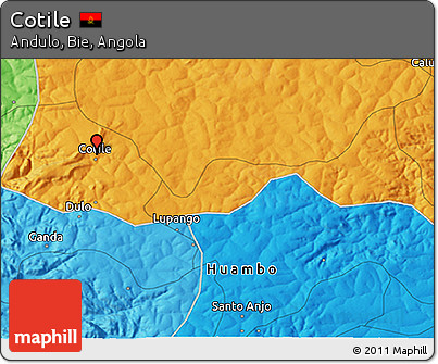 Political 3D Map of Cotile