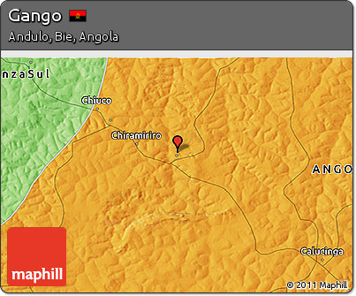 Political 3D Map of Gango