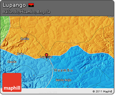 Political 3D Map of Lupango