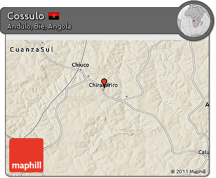 Shaded Relief 3D Map of Cossulo