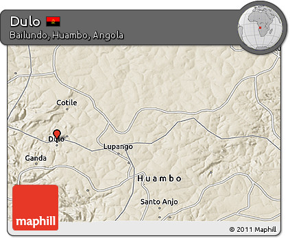 Shaded Relief 3D Map of Dulo