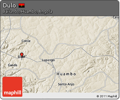 Shaded Relief 3D Map of Dulo