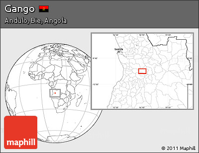 Blank Location Map of Gango