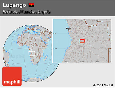 Gray Location Map of Lupango