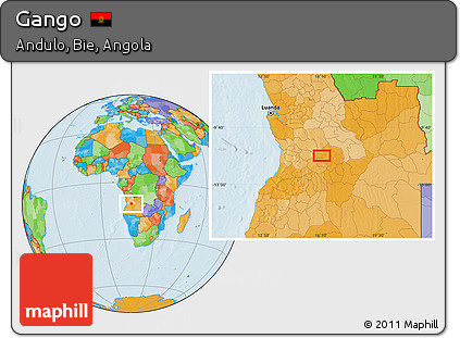 Political Location Map of Gango