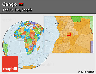 Political Location Map of Gango