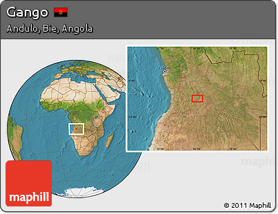 Satellite Location Map of Gango