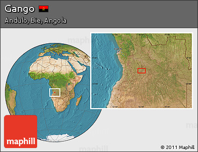 Satellite Location Map of Gango