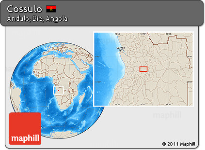 Shaded Relief Location Map of Cossulo