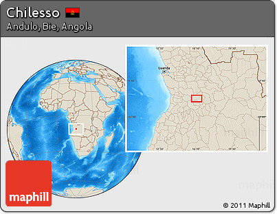 Shaded Relief Location Map of Chilesso