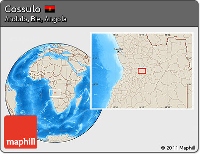 Shaded Relief Location Map of Cossulo