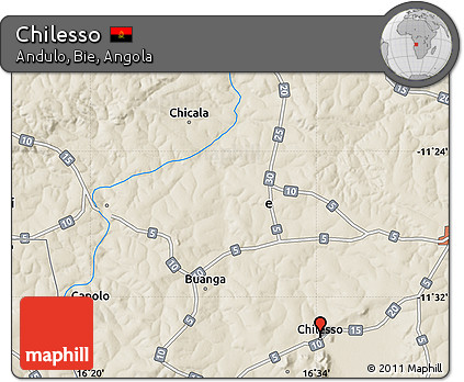Shaded Relief Map of Chilesso