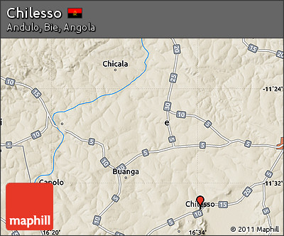 Shaded Relief Map of Chilesso