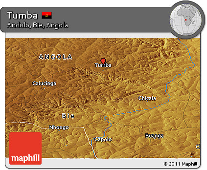Physical Panoramic Map of Tumba