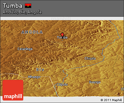 Physical Panoramic Map of Tumba