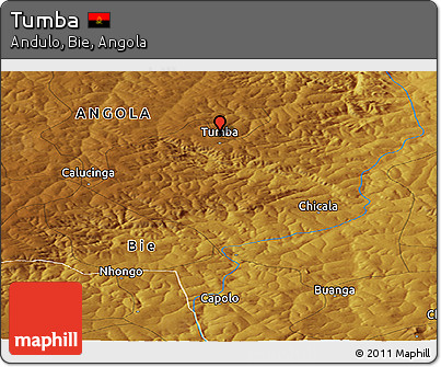 Physical Panoramic Map of Tumba