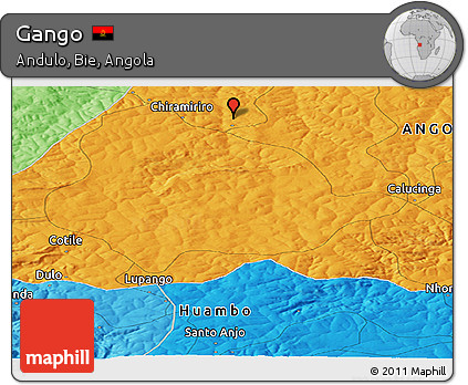 Political Panoramic Map of Gango