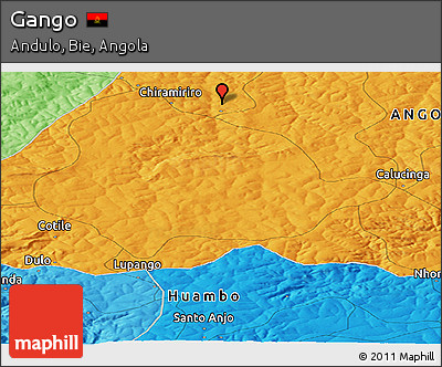 Political Panoramic Map of Gango