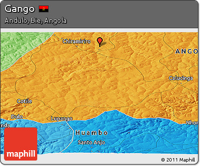 Political Panoramic Map of Gango