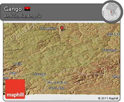 Satellite Panoramic Map of Gango