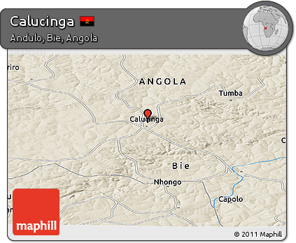 Shaded Relief Panoramic Map of Calucinga
