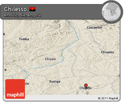 Shaded Relief Panoramic Map of Chilesso