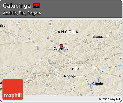Shaded Relief Panoramic Map of Calucinga