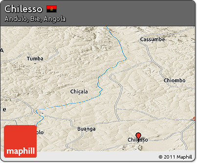 Shaded Relief Panoramic Map of Chilesso