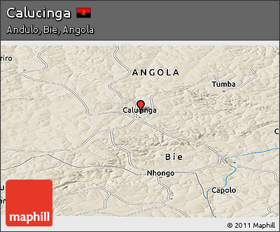 Shaded Relief Panoramic Map of Calucinga