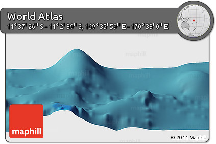 Satellite Panoramic Map of the Area around 11° 20' 3" S, 170° 4' 29" E