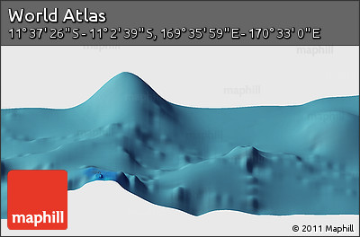 Satellite Panoramic Map of the Area around 11° 20' 3" S, 170° 4' 29" E