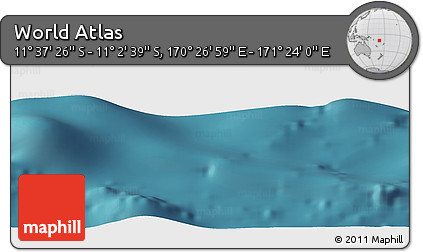 Satellite Panoramic Map of the Area around 11° 20' 3" S, 170° 55' 30" E
