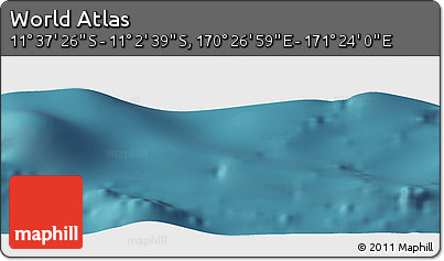 Satellite Panoramic Map of the Area around 11° 20' 3" S, 170° 55' 30" E