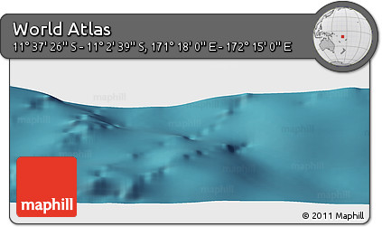Satellite Panoramic Map of the Area around 11° 20' 3" S, 171° 46' 30" E