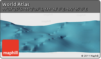Satellite Panoramic Map of the Area around 11° 20' 3" S, 171° 46' 30" E