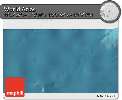 Satellite 3D Map of the Area around 11° 20' 3" S, 171° 37' 30" W