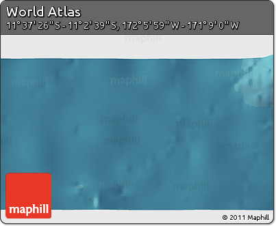 Satellite 3D Map of the Area around 11° 20' 3" S, 171° 37' 30" W