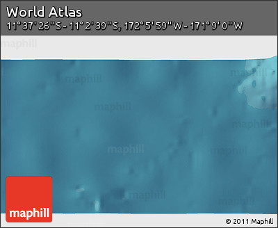 Satellite 3D Map of the Area around 11° 20' 3" S, 171° 37' 30" W