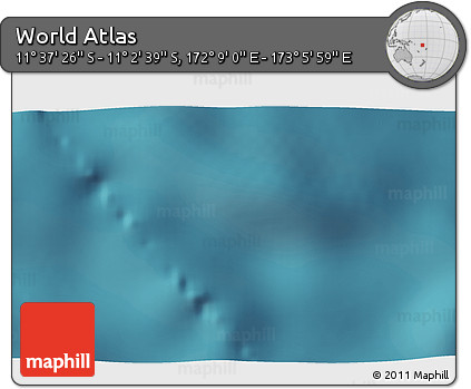 Satellite 3D Map of the Area around 11° 20' 3" S, 172° 37' 30" E