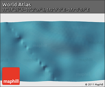 Satellite 3D Map of the Area around 11° 20' 3" S, 172° 37' 30" E