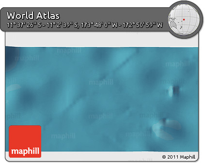 Satellite 3D Map of the Area around 11° 20' 3" S, 173° 19' 29" W