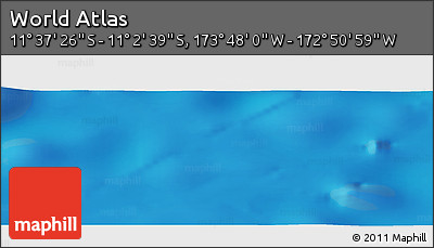 Physical Panoramic Map of the Area around 11° 20' 3" S, 173° 19' 29" W