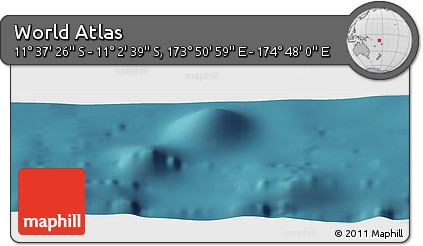 Satellite Panoramic Map of the Area around 11° 20' 3" S, 174° 19' 29" E