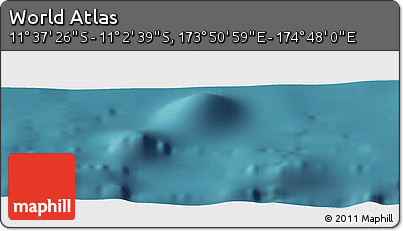 Satellite Panoramic Map of the Area around 11° 20' 3" S, 174° 19' 29" E