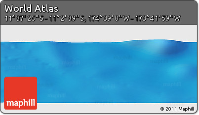 Physical Panoramic Map of the Area around 11° 20' 3" S, 174° 10' 30" W