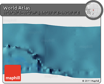 Satellite 3D Map of the Area around 11° 20' 3" S, 176° 1' 30" E