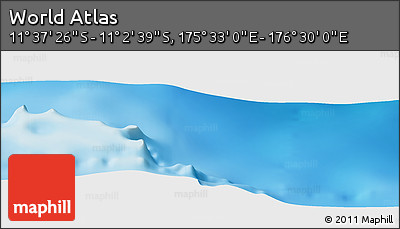 Physical Panoramic Map of the Area around 11° 20' 3" S, 176° 1' 30" E