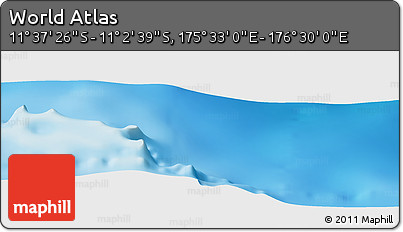Physical Panoramic Map of the Area around 11° 20' 3" S, 176° 1' 30" E